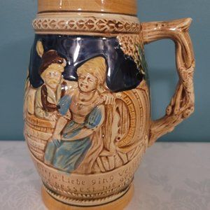 Vintage German Ceramic Stein - Made in Japan - 8"
